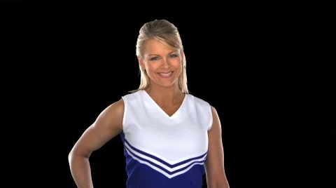 Cheerleader smiling Stock Footage 754510