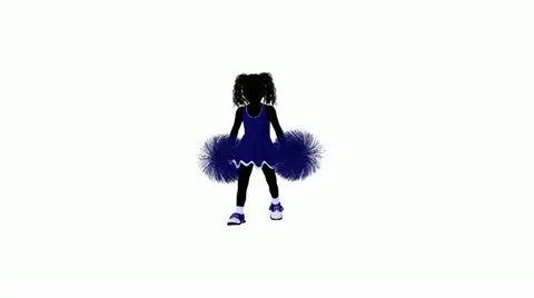 Cheerleader walking on a white background Stock Footage 10805368