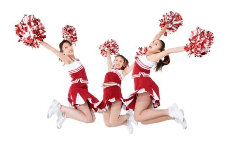 Cheerleaders in action Foto stock