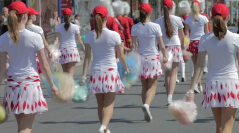 Cheerleaders Stock Footage 4682421