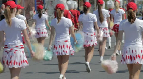 Cheerleaders Stock Footage 4682517