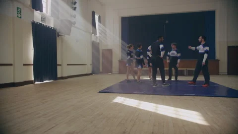 Cheerleaders making a plan together Stock Footage 279765267