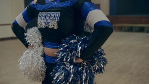 Cheerleaders practicing before a match Stock Footage 279752135