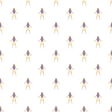 Cheerleading girl team repeating pattern background design Stock Illustration