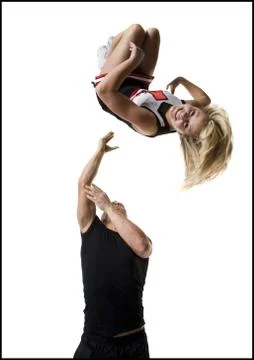 Cheerleading team Foto stock