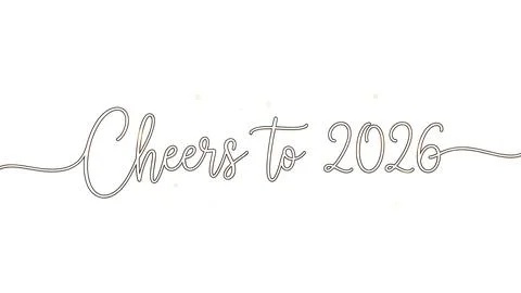 Cheers to 2026 Illustrazione stock