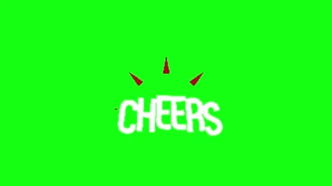 Cheers animarion on green screen Vídeo Stock 329140129