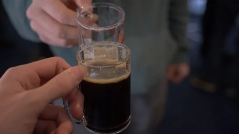 Cheers Beer Mini Mugs Stock Footage 122404826