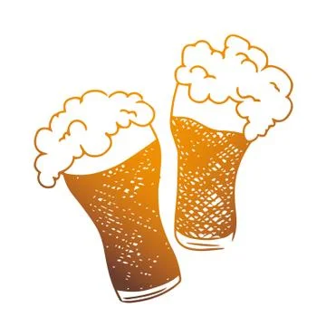 Cheers beers Stock Illustration