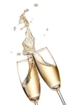 Cheers with champagnes Stock Photos