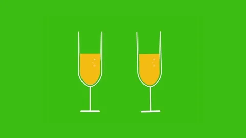 Cheers to clinking and drinking sparkling wine. Video stock 233003404