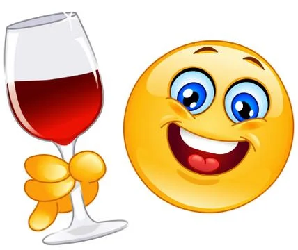 Cheers emoticon Illustrazione stock