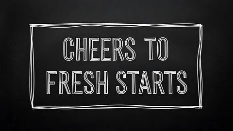 Cheers to fresh starts Stock Illustration