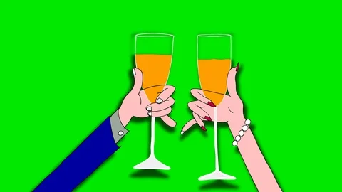 Cheers glasses. Stock Footage 98892004