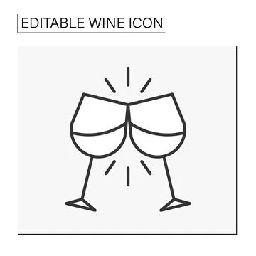 Cheers line icon Stock Illustration