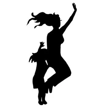 Cheers mom with dauther Stock Illustration