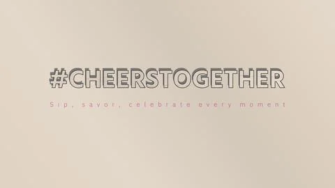 CHEERS TOGETHER white background text mask with light gray grounding shadow Stockillustratie
