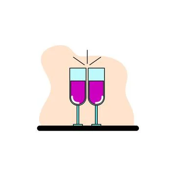 Cheers Vector Icon Illustration Design Stock Illustration