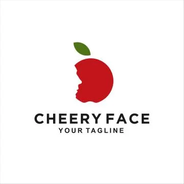 Cheery face logo design idea Stock Illustration