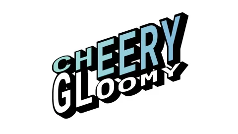 CHEERY vs GLOOMY, 3D Text Animation in Isometric View with Opposite Word Motion Stock Footage 314263354