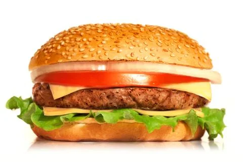 Cheesburger isolated on white background Foto stock