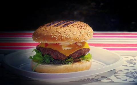 Cheesburger Foto stock