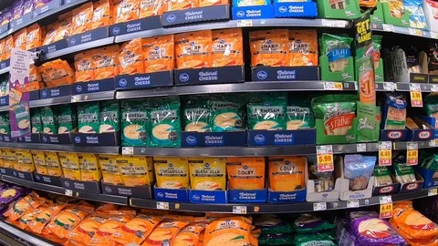 CHEESE AISLE Stock Footage 117692765