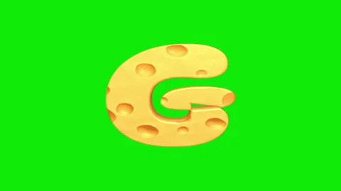 Cheese alphabet animation on a green screen background. 스톡 동영상 339323286