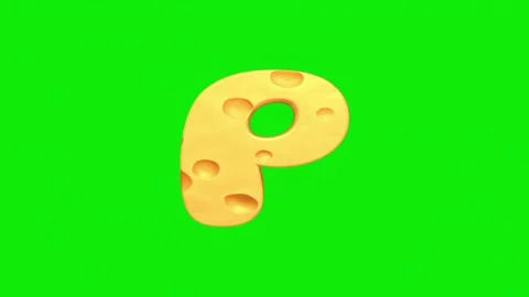 Cheese alphabet animation on a green screen background. 스톡 동영상 339323336