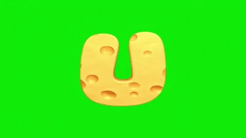 Cheese alphabet animation on a green screen background. 스톡 동영상 339323366