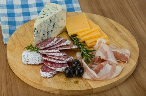Cheese and bacon Stock Photos