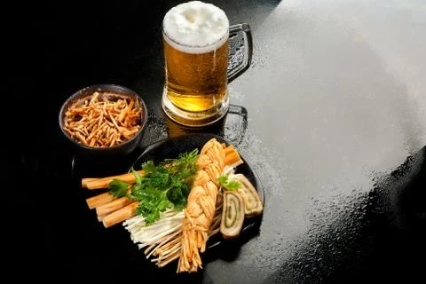 Cheese And Beer Stock Photos