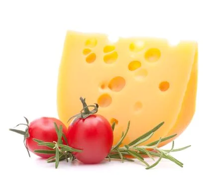 Cheese and cherry tomato Stock Photos