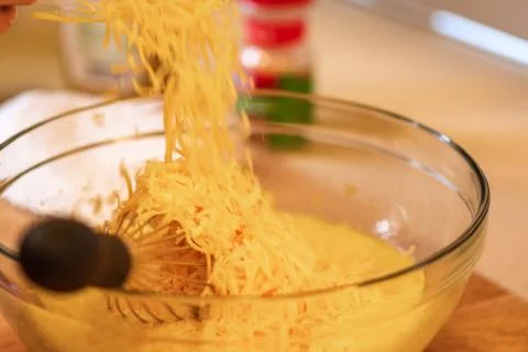 Cheese And Egg Mixture Stock Photos
