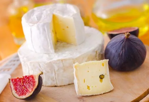 Cheese and fig Stock Photos
