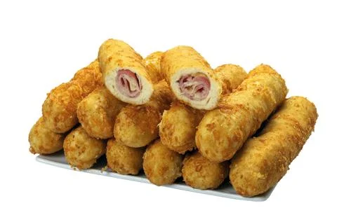 Cheese and ham croquettes Stock Photos