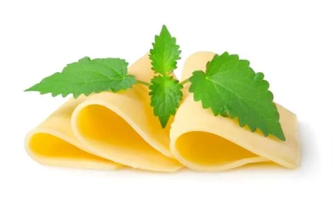 Cheese and mint Stock Photos