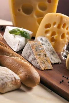 Cheese and wine composition Stock Photos