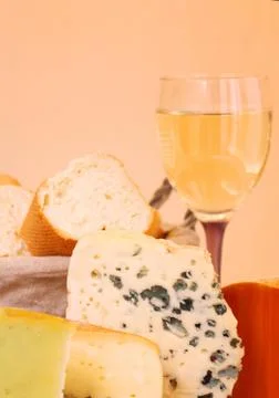Cheese and wine Stock-Fotos