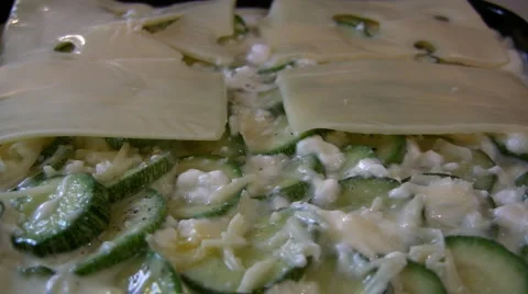 Cheese and zucchini Stock-Footage 2509871