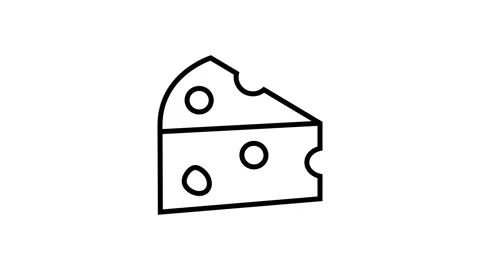 Cheese animation icon Stop motion video Stock Footage 134969497