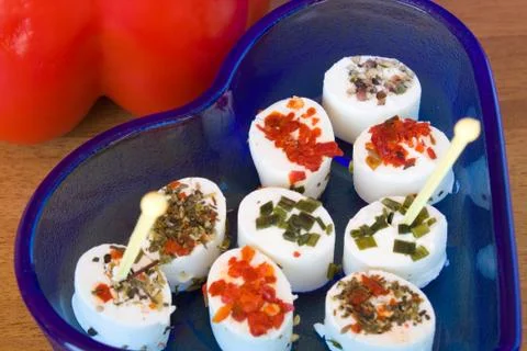 Cheese appetizers Stock Photos