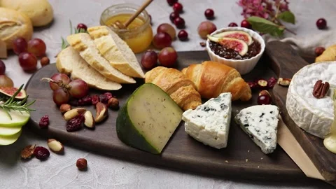 Cheese assortment on dark background. Stock Footage 162151341