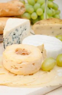 Cheese assortment Stock Photos