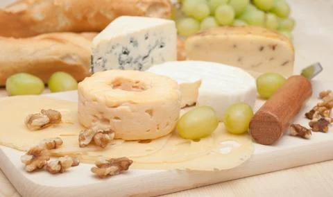 Cheese assortment Stock Photos