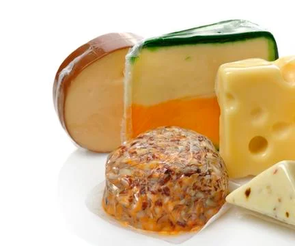Cheese assortment Stock Photos