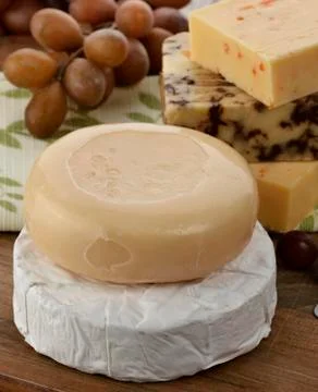 Cheese assortment Stock Photos
