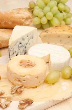 Cheese assortment Stock Photos
