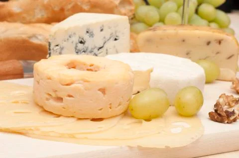 Cheese assortment Stock Photos