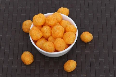 Cheese ball with brown background Stock Photos